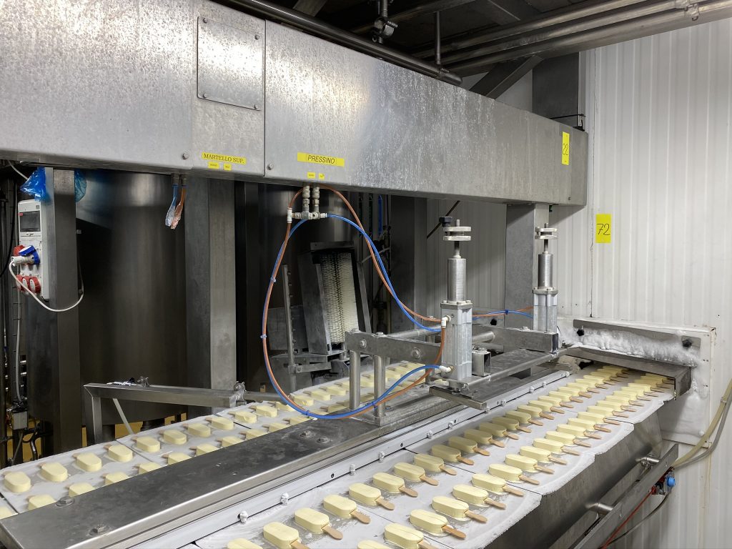 Teknoice ice cream extrusion line 14.000 pcs/h complete line for sticks